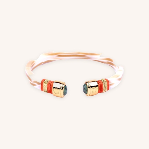 Sarina Bis gold acetate bracelet - Ivory - Gas bijoux