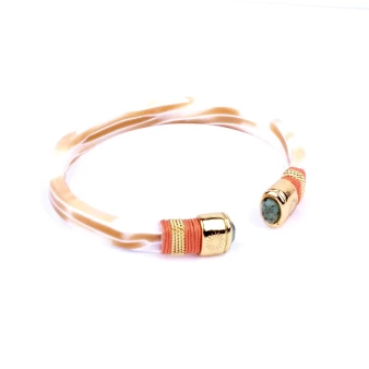 Sarina Bis gold acetate bracelet - Ivory - Gas bijoux