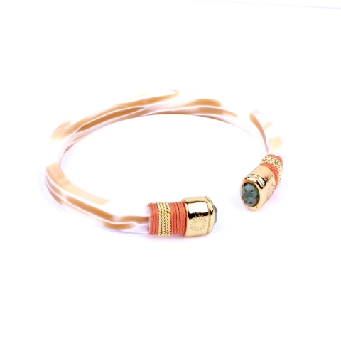 Sarina Bis gold acetate bracelet - Ivory - Gas bijoux