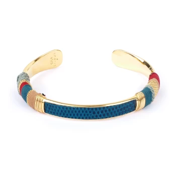 Bracelet Massai bleu doré -...