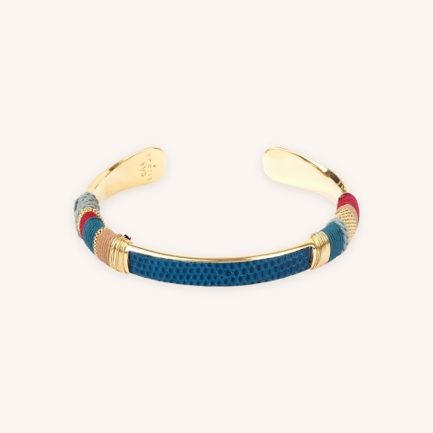 Golden blue Massai bracelet - Gas bijoux