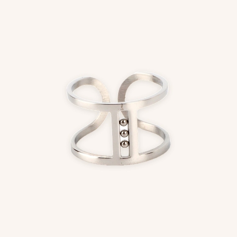 Bague ajustable Zuzanna en acier inoxydable - Zag bijoux