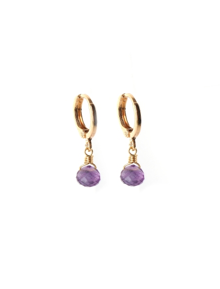 Boucles d'oreilles Anna plaque or - Pomme Cannelle