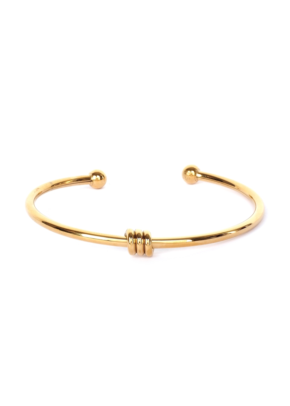 Pei steel gold bangle bracelet - Zag Bijoux