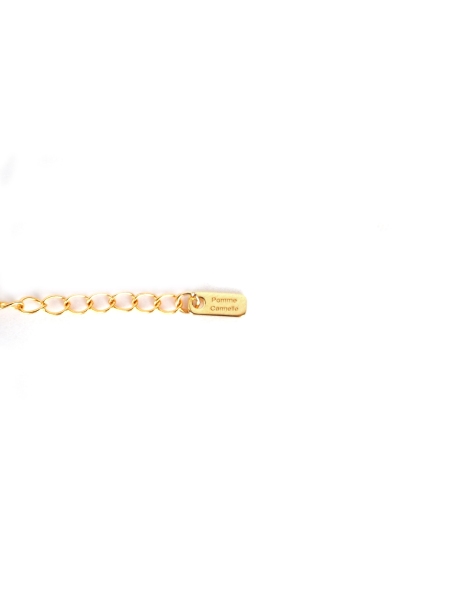 Gold-plated red cross cord bracelet - Pomme Cannelle