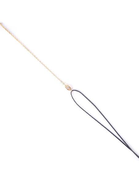 Gold-plated red eye cord bracelet - Pomme Cannelle