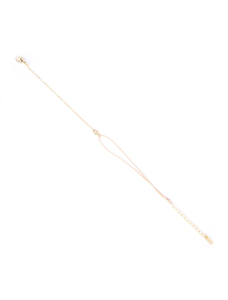 Gold-plated red eye cord bracelet - Pomme Cannelle