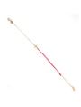 Gold-plated red star cord bracelet - Pomme Cannelle