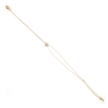 Gold-plated red clover cord bracelet - Pomme Cannelle