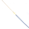 Gold-plated red cross cord bracelet - Pomme Cannelle