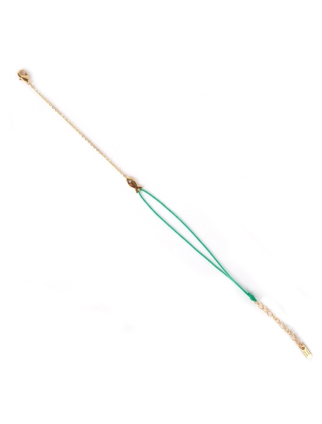 Gold-plated goldfish cord bracelet - Pomme Cannelle
