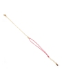 Gold-plated red rectangular cord bracelet - Pomme Cannelle