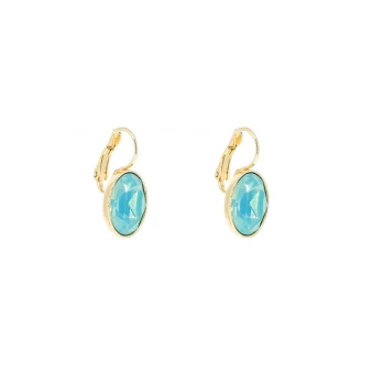 Oval pacific opal gold earrings - Bohm Paris