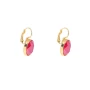 Oval royal red gold earrings - Bohm Paris