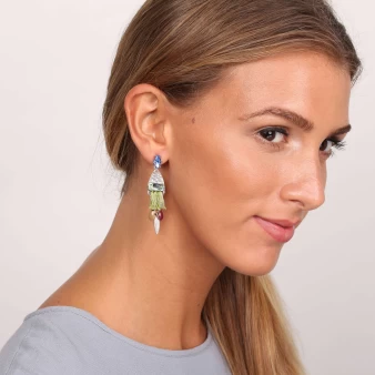 Abby silver earrings -...