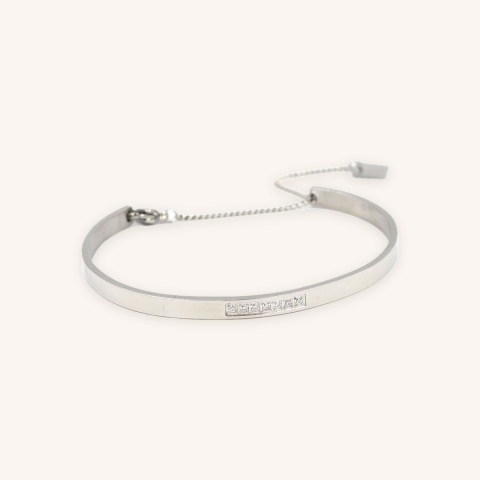 Bracelet jonc strass en acier - Zag Bijoux