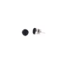Boucles d'oreilles clous shiny noir - Pomme Cannelle