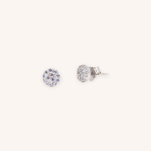 Shiny white silver earrings - Pomme Cannelle