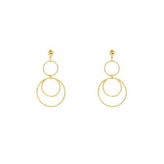3D gold earrings - Pomme...
