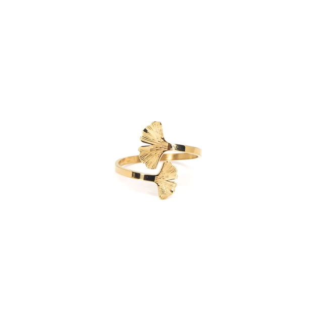 Ginkgo gold ring - Zag Bijoux