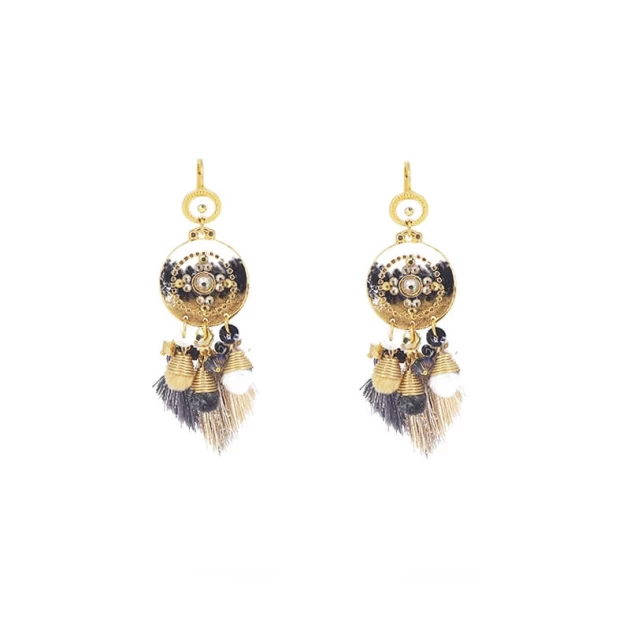 Stella pompon gold earrings...