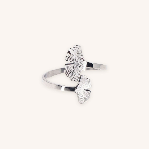Bague Ginkgo en acier - Zag Bijoux