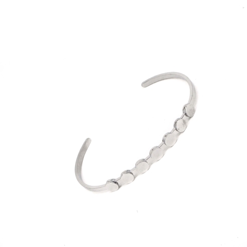 Jonc pastilles en acier - Zag Bijoux