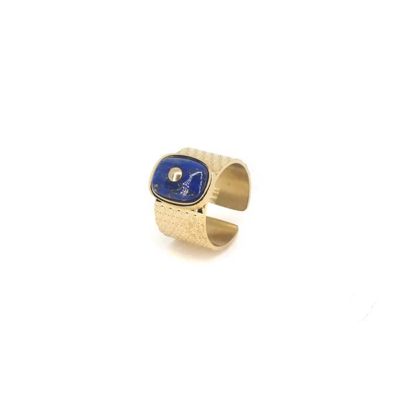 Stone lapis lazuli gold ring - Zag Bijoux