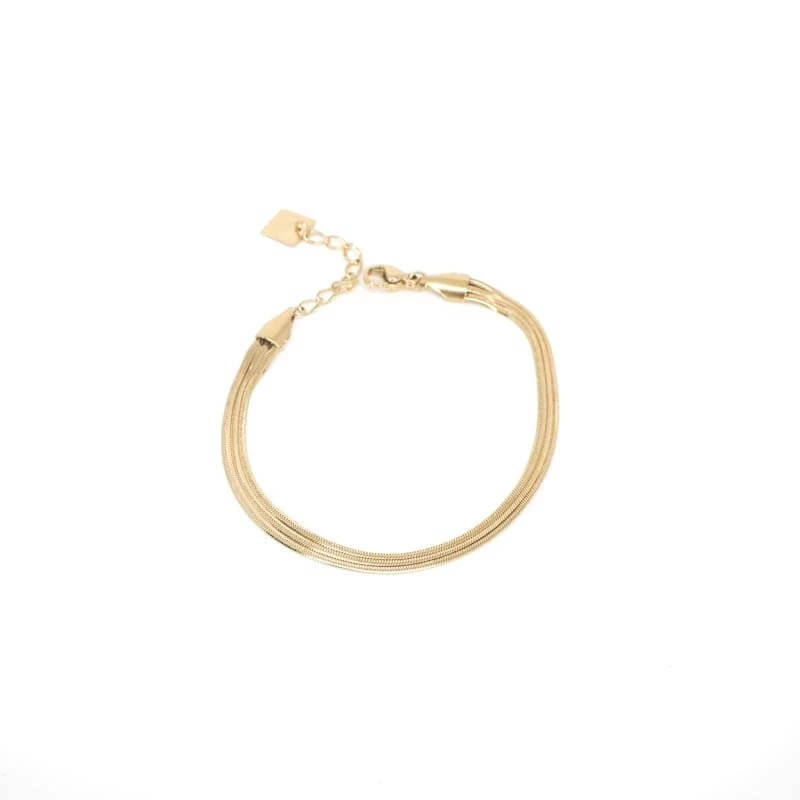 Trio gold bracelet - Zag Bijoux