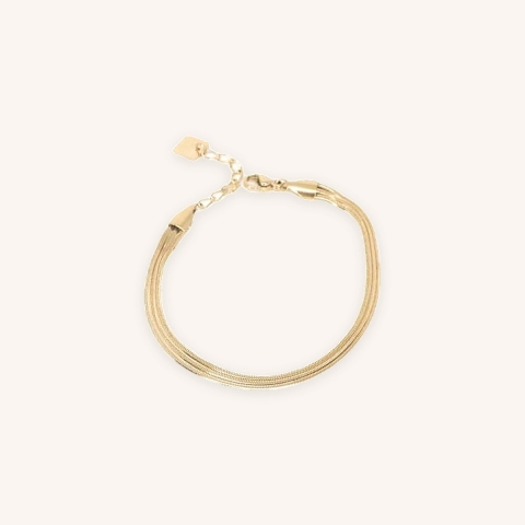 Trio gold bracelet - Zag Bijoux