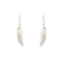 Steel feather earrings - Zag Bijoux