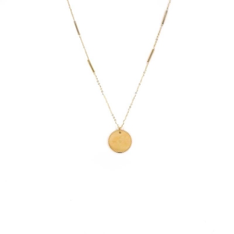 Collier oeil en acier jaune - Zag Bijoux