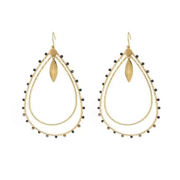 Aurelia black gold earrings...