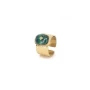 Stone malachite gold ring - Zag Bijoux