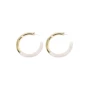Pearly acetate gold hoop earrings - Zag Bijoux