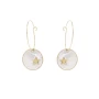 Pearly star pastille gold hoop earrings - Zag Bijoux