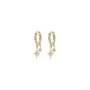 Mini compass gold hoop earrings - Zag Bijoux