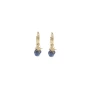 Boucles d'oreilles créoles boussole lapis lazuli - Zag Bijoux