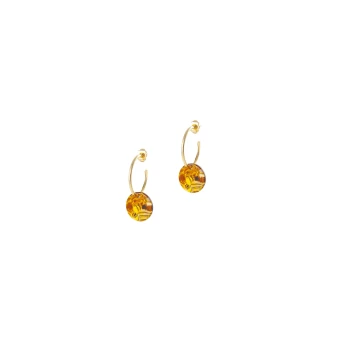 Mini acetate gold hoop earrings - Lovely Day