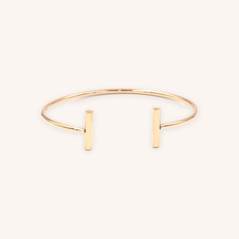 Jonc T en acier rose - Zag Bijoux
