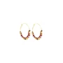 Comedia multicolored gold hoops earrings - Gas bijoux