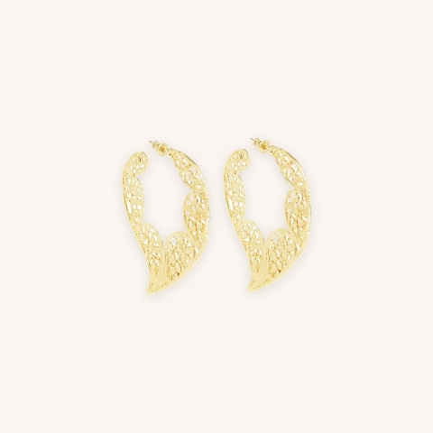 Paule gold earrings - Gas Bijoux