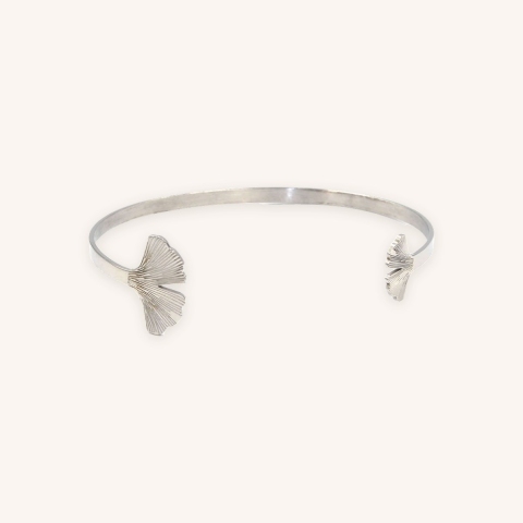 Bracelet jonc Ginkgo acier - Zag Bijoux