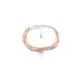 Multi-wrap beige coral pastille bracelet - Doriane bijoux