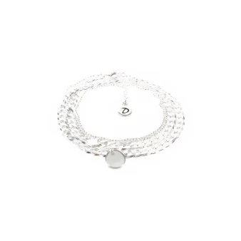 Curb bracelet with double wraps - Doriane bijoux