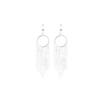 Silver dance earrings -...