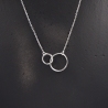 Doucle circle medium silver necklace - Pomme Cannelle