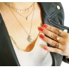 Collier stone polar en acier et agate blanche - Zag Bijoux
