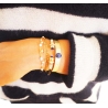 Stone turquoise bangle bracelet - Zag Bijoux