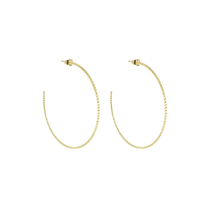 GM chiseled gold hoop earrings - Zag Bijoux